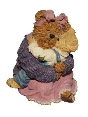 Boyds Bears Amy and Samuel Cherished Moments Figurine #228473 Mother Son Hug